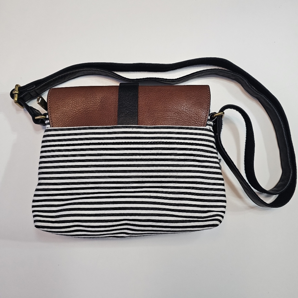 Fossil Leather Kinley Striped Crossbody - Picture 7 of 8